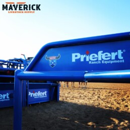 Priefert ranch equipment in an outdoor arena